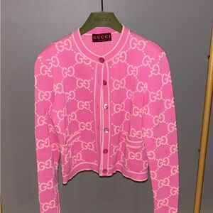 Gucci Vibrant Pink Knit Cardigan